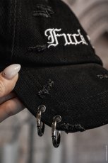 画像8: Fuck This Pierced Baseball Cap / Fuck This / キャップ【VampireFreaks】 (8)