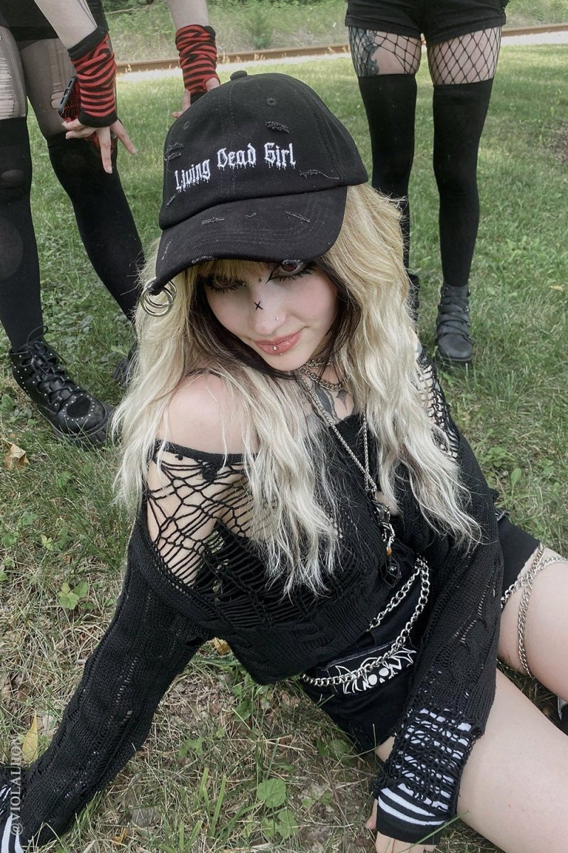 画像10: Living Dead Girl Pierced Baseball Cap / Living Dead Girl / キャップ【VampireFreaks】 (10)
