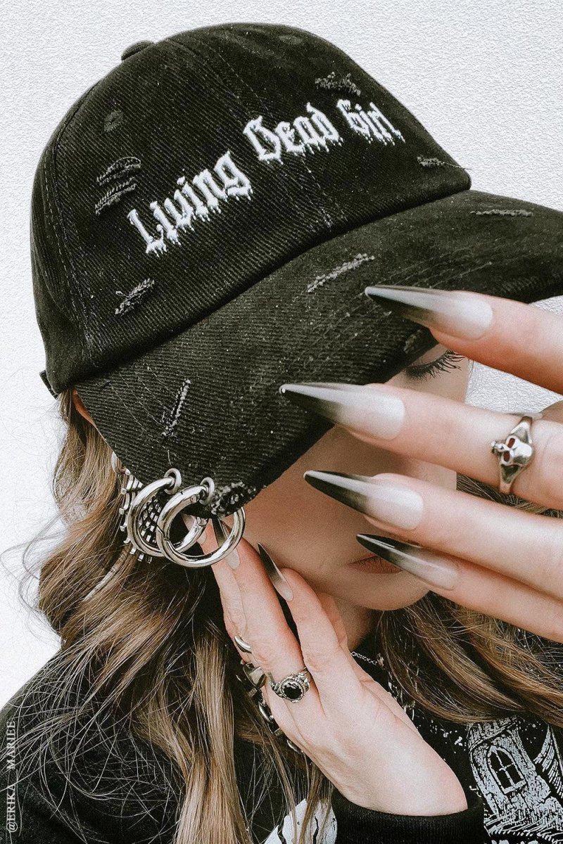 画像1: Living Dead Girl Pierced Baseball Cap / Living Dead Girl / キャップ【VampireFreaks】 (1)