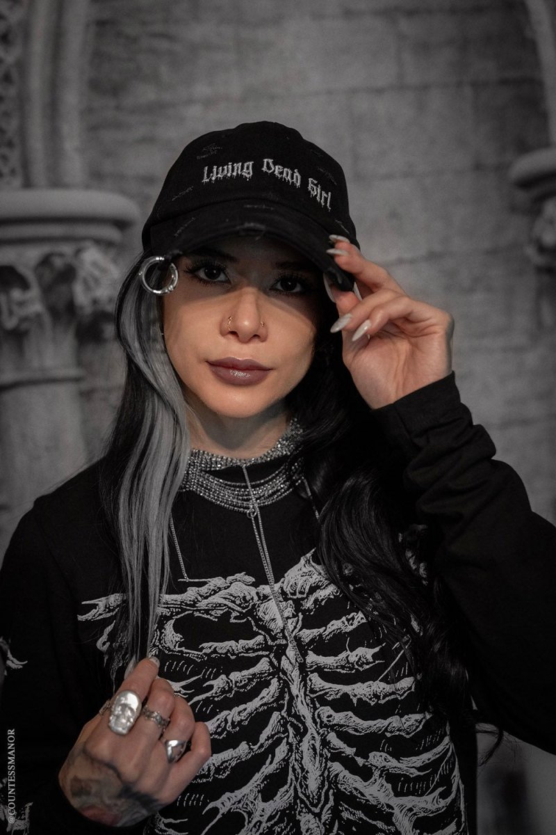 画像3: Living Dead Girl Pierced Baseball Cap / Living Dead Girl / キャップ【VampireFreaks】 (3)