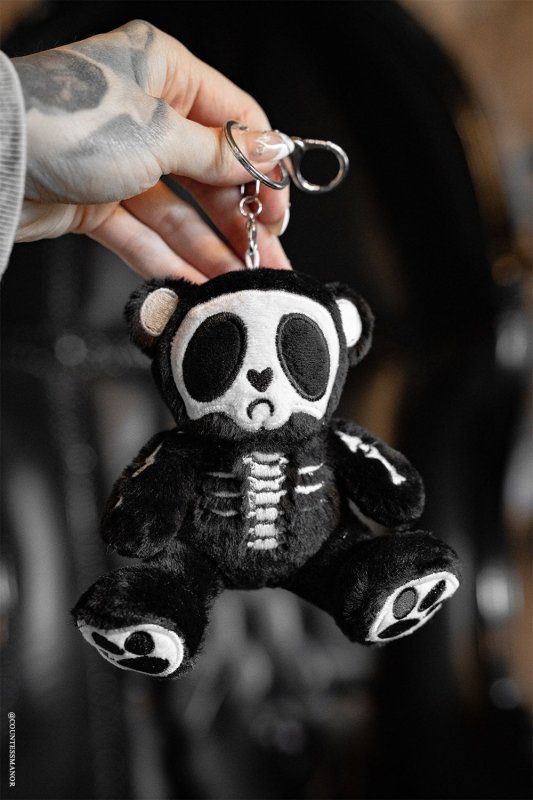 🔥SALE🔥Grumpy Bones Bear Plush Keychain / ぬいぐるみキーホルダー