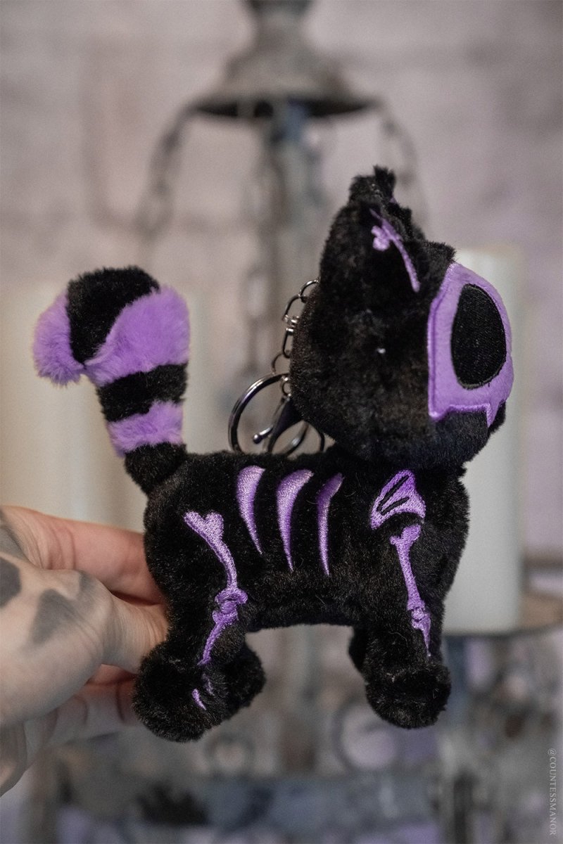 画像3: Ultra Violet Skelekitty Plush Keychain / ぬいぐるみキーホルダー【VampireFreaks】 (3)