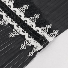 画像9: Gothic pleated black and white turtleneck collar / ネックカバー【Devil Fashion】 (9)