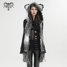 画像4: Long Hair Cat Ears Punk Hooded Scarf / フード付きマフラー【Devil Fashion】 (4)