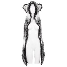 画像8: Long Hair Cat Ears Punk Hooded Scarf / フード付きマフラー【Devil Fashion】 (8)
