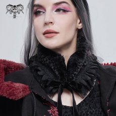 画像1: Dark grained plush neckerchief / ネックウォーマー / ヘッドドレス【Devil Fashion】 (1)