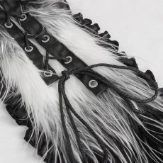 画像14: Long Hair Cat Ears Punk Hooded Scarf / フード付きマフラー【Devil Fashion】 (14)