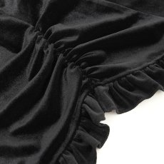 画像13: Black Glossy Velvet Swallowtail Shirts / ブラウス【Devil Fashion】 (13)