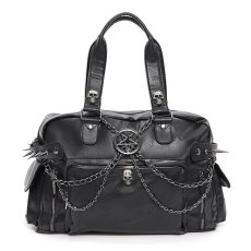 画像6: Punk Ghost head spikes leather bag / ハンドバッグ【Devil Fashion】 (6)