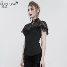 画像4: Cheongsam Gothic T-Shirt / ブラウス【Devil Fashion】 (4)