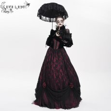 画像3: Gothic black and red lace small umbrella / レースパラソル / 傘【Devil Fashion】 (3)