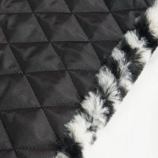 画像11: 🔥SALE🔥Black and white striped quilted wool jacket / ファージャケット【Devil Fashion】 (11)