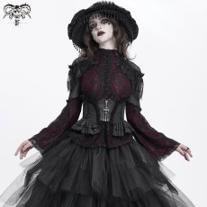 画像11: Gothic rose zipper jacquard corset / コルセットベルト【Devil Fashion】 (11)