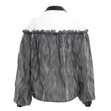 画像9: Halter neck off shoulder long sleeve loose T-shirt / ブラウス【Devil Fashion】 (9)