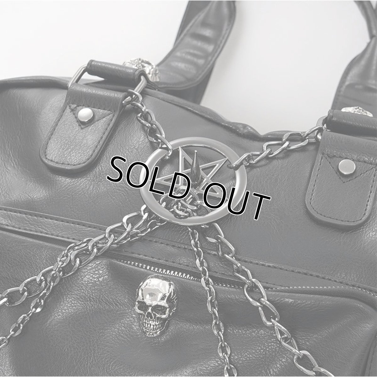 画像8: Punk Ghost head spikes leather bag / ハンドバッグ【Devil Fashion】 (8)