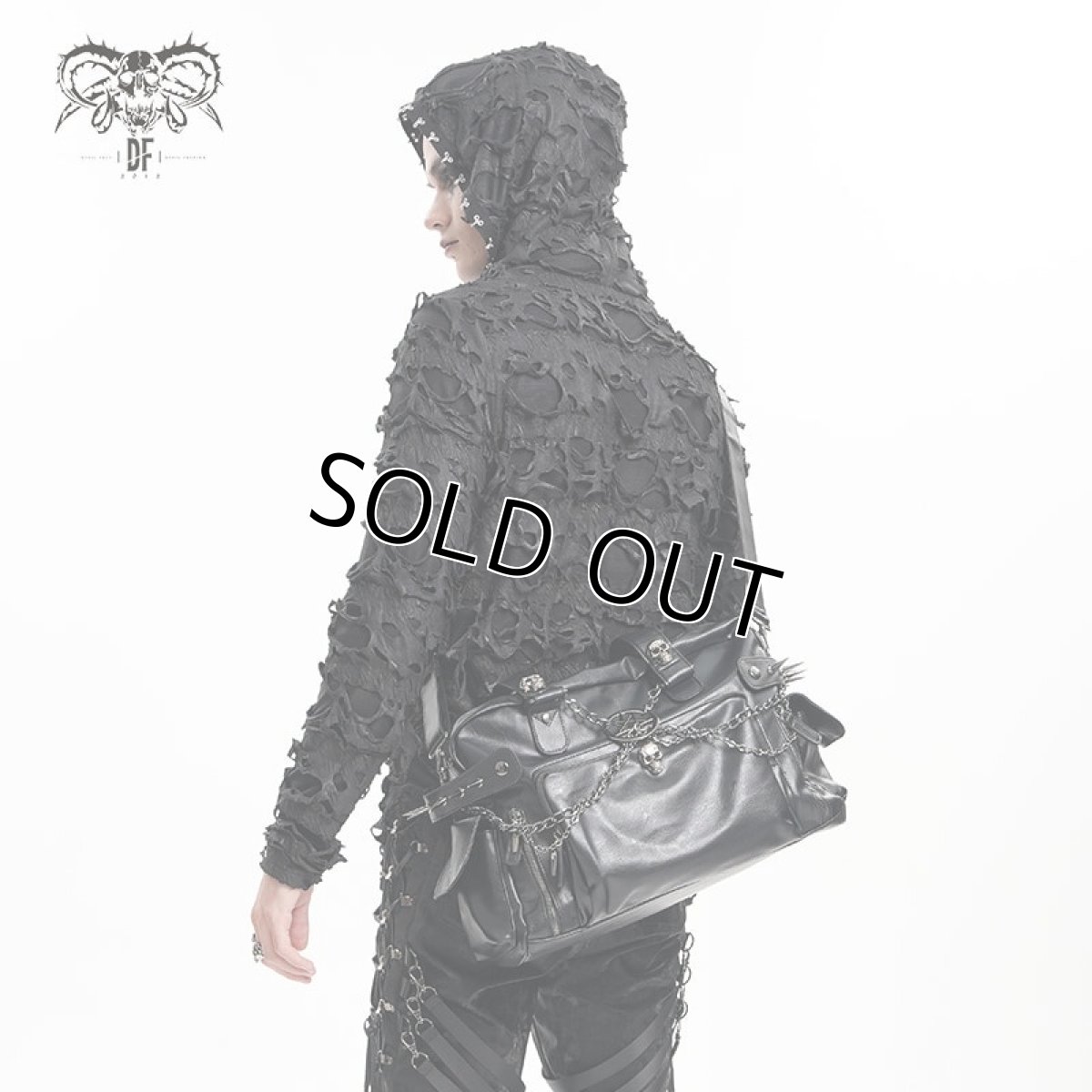 画像5: Punk Ghost head spikes leather bag / ハンドバッグ【Devil Fashion】 (5)