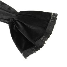 画像12: Black Glossy Velvet Swallowtail Shirts / ブラウス【Devil Fashion】 (12)