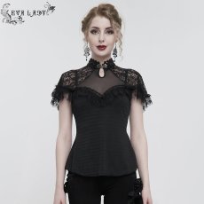 画像1: Cheongsam Gothic T-Shirt / ブラウス【Devil Fashion】 (1)