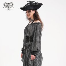 画像5: Halter neck off shoulder long sleeve loose T-shirt / ブラウス【Devil Fashion】 (5)