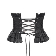 画像7: Gothic rose zipper jacquard corset / コルセットベルト【Devil Fashion】 (7)