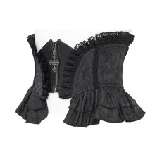 画像5: Gothic rose zipper jacquard corset / コルセットベルト【Devil Fashion】 (5)