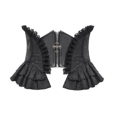 画像6: Gothic rose zipper jacquard corset / コルセットベルト【Devil Fashion】 (6)
