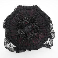 画像8: Gothic black and red lace small umbrella / レースパラソル / 傘【Devil Fashion】 (8)