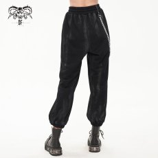 画像5: Distressed burnt out hand-painted trousers / ジョガーパンツ【Devil Fashion】 (5)