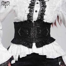 画像1: gothic pattern belt / コルセットベルト【Devil Fashion】 (1)