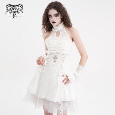 画像3: Lolita White Rose Flower Lace Gloves / アームカバー【Devil Fashion】 (3)