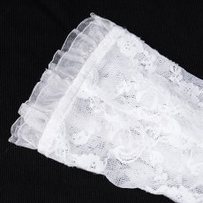 画像9: Lolita White Rose Flower Lace Gloves / アームカバー【Devil Fashion】 (9)