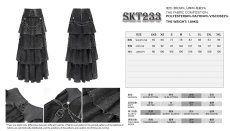 画像13: Punk distressed long tiered skirt / スカート【Devil Fashion】 (13)