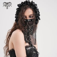 画像2: Women Punk Spider Web / ベールマスク【Devil Fashion】 (2)