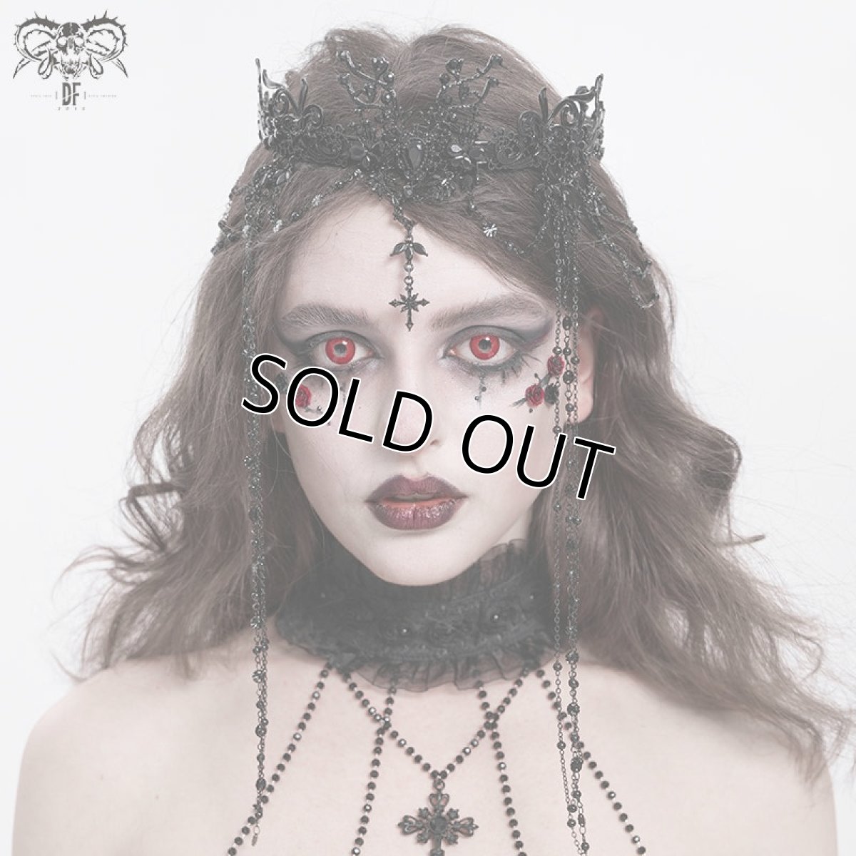画像2: Tassel eyebrow pendant Gothic crown / ティアラ【Devil Fashion】 (2)