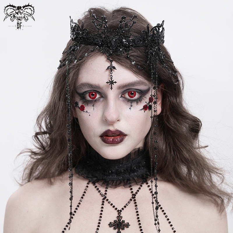 Tassel eyebrow pendant Gothic crown / ティアラ【Devil Fashion