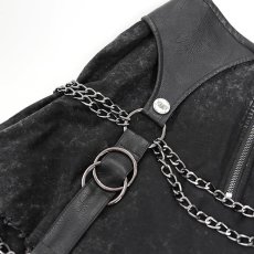 画像11: Punk distressed long tiered skirt / スカート【Devil Fashion】 (11)