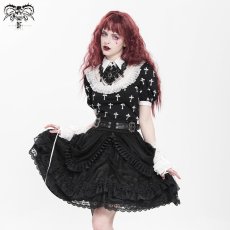 画像6: Black And White Cross pattern / ブラウス【Devil Fashion】 (6)