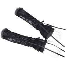 画像6: Black Rose Flower Strap Gloves / アームカバー【Devil Fashion】 (6)