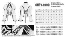 画像13: White Love-shaped Jacquard Gothic Blouse / ブラウス【Devil Fashion】 (13)