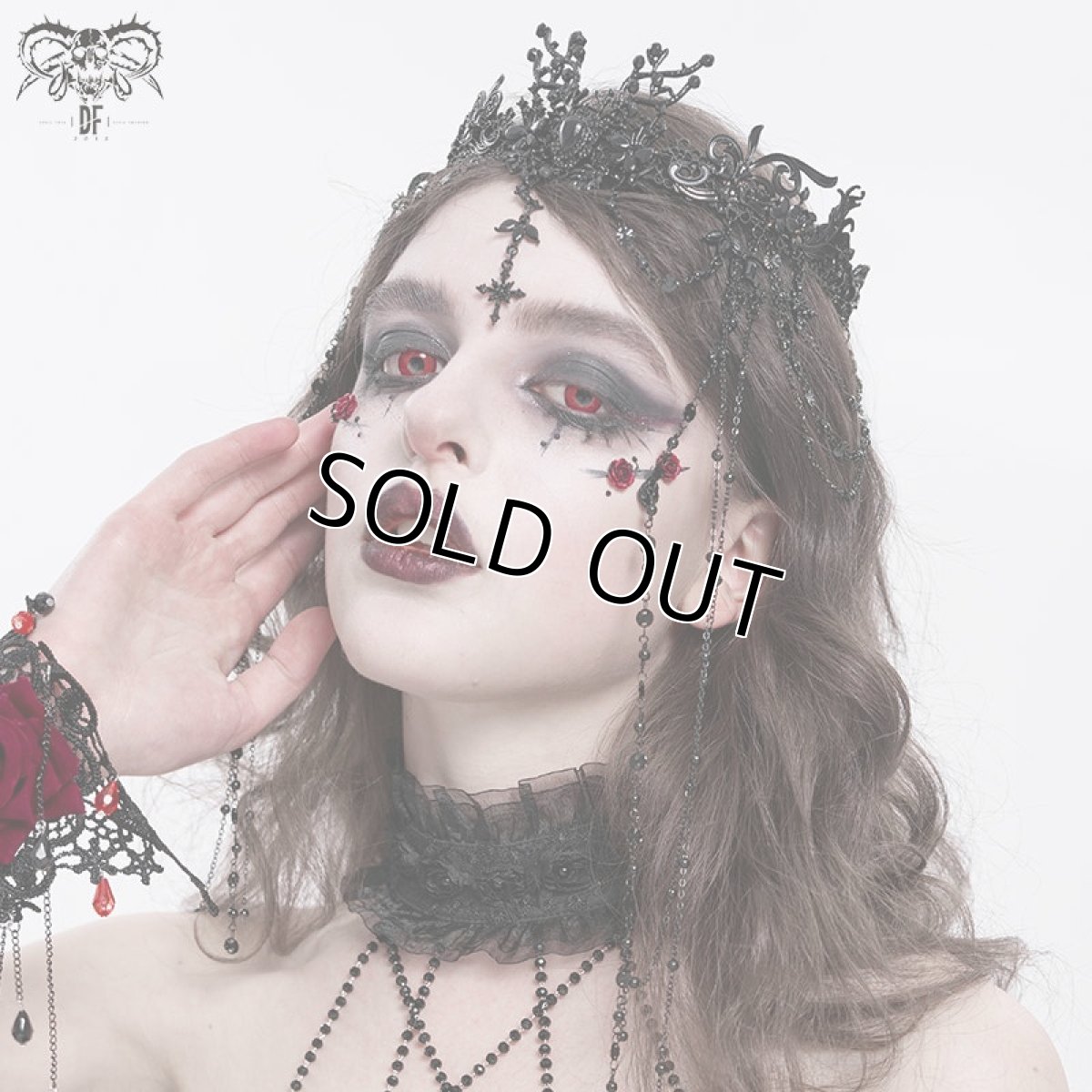 画像1: Tassel eyebrow pendant Gothic crown / ティアラ【Devil Fashion】 (1)