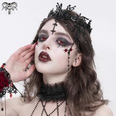 画像1: Tassel eyebrow pendant Gothic crown / ティアラ【Devil Fashion】 (1)
