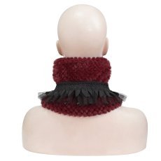 画像7: Red grained plush neckerchief / ネックウォーマー / ヘッドドレス【Devil Fashion】 (7)