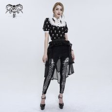 画像10: Black And White Cross pattern / ブラウス【Devil Fashion】 (10)
