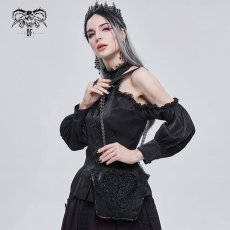 画像2: Black Gothic chain shoulder bag / ショルダーバッグ【Devil Fashion】 (2)