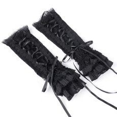 画像9: Black Rose Flower Strap Gloves / アームカバー【Devil Fashion】 (9)