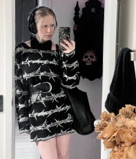 画像10: PRICKLED CONTENTION KNIT SWEATER / ニットトップス【KILL STAR】 (10)