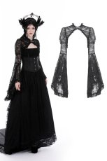 画像1: Gothic cape with big lace sleeves / ケープ【DARK IN LOVE】 (1)