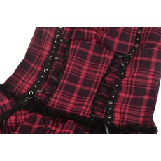 画像10: Punk studded plaid layered mini strap dress / ワンピース【DARK IN LOVE】 (10)