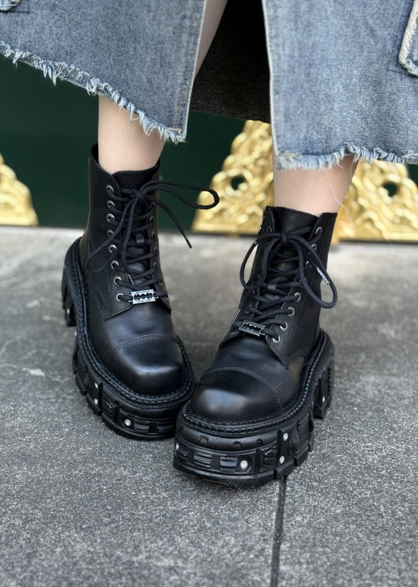 画像9: [取り寄せ] M.TANK083-C1 / ネジ /  厚底ブーツ / 本革【NEW ROCK】 (9)