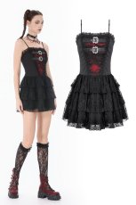 画像1: Crimson Shadow Layered Lace Cake Dress / ワンピース【DARK IN LOVE】 (1)
